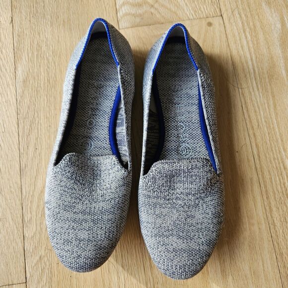 Rothy’s The Loafer Women’s Shoes Size 7 Gray Knit Flats Eco-Friendly Washable - Picture 1 of 8